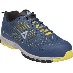 Deltaplus DSPORSPBJ47 lage schoenen van polyurethaan/mesh-inzetstukken - S1P Hro Src, blauw-geel, maat 47