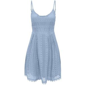 ONLY Dames Onlhelena Lace S/L Short Dress Noos WVN zomerjurk, blauw, 34