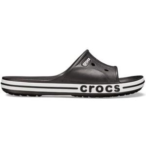 Crocs Bayaband Slide uniseks-volwassene Slippers Badslipper, Zwart Wit, 39/40 EU