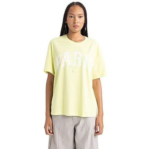 DeFacto Dames T-shirt - Klassiek basic oversized shirt voor dames - comfortabel T-shirt voor vrouwen, groen, XL