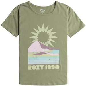 Roxy Day and Night Vintage B T-shirt voor meisjes, Oliegroen, 4 Jaren
