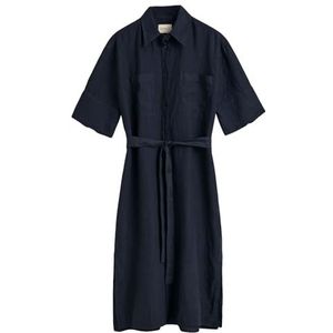 REL Linen SS Shirt Dress, evening blue, 38
