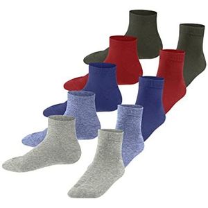 ESPRIT Uniseks-kind Korte Sokken Solid-Mix 5-Pack K SN Katoen Kort Eenkleurig Multipack 5 Paren, Veelkleurig (Sortiment 0020), 27-30