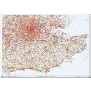 Postcode Sector Map - (S4) - Zuidoost-Engeland - Muurkaart-Kunststof gecoat