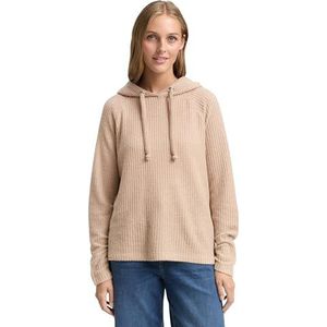 TOM TAILOR Denim Sweatshirt voor dames, 28683 - Intense Beige Melange, XXL