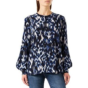 Part Two RyaPW SH Shirt, Dark Navy Ikat Print, 40 Vrouwen