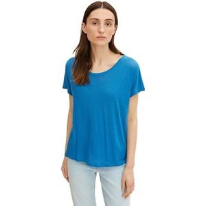 TOM TAILOR Dames Basic T-shirt 1031205, 28853 - Vallarta Blue, XS