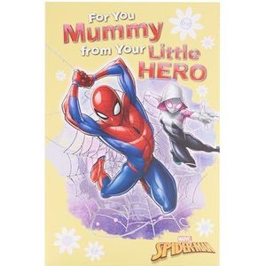 UK Greetings Marvel Spiderman Moederdag kaart - Hero Design