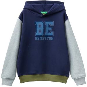 United Colors of Benetton Sweatshirt met capuchon voor kinderen en jongens, Color Block 901, 170