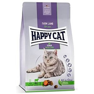 Happy Cat 70615 - Senior Weide Lamm - droogvoer voor kattensensoren vanaf 8 jaar - 4 kg inhoud