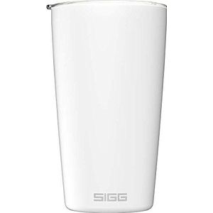 SIGG Neso Cup Wit Geïsoleerde, Herbruikbare Koffiekop (0,4 L), Verontreinigende en Dubbelwandige Thermische Koffiekopje, Reiskoffiekopje van 18/8 roestvrij staal