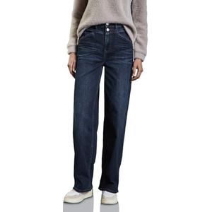 Street One - Wide Leg Jeans - Donkerblauw - Soft Wash