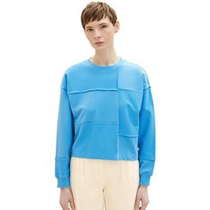 TOM TAILOR Denim Dames Sweatshirt 1035352, 18395 - Rainy Sky Blue, L