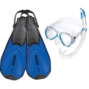 Seac Set Zoom, Snorkelset voor Volwassenen (Masker, Snorkel en Zwemvliezen)