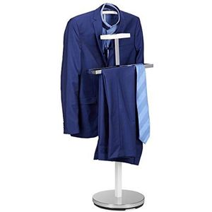 Relaxdays Dressboy metaal - kledingbutler - vrijstaande kledingstandaard - chroom
