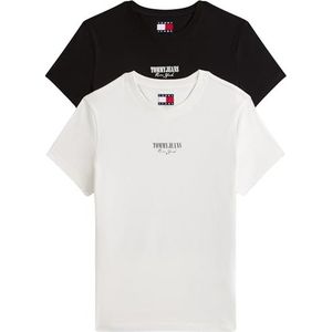 Tommy Jeans - Tjw 2pack Essential Logo 2 Tee - T-shirt - Katoen - Dames