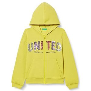 United Colors of Benetton Sweatshirt met capuchon met lange mouwen voor meisjes en meisjes, Pistache groen 0W4, 160
