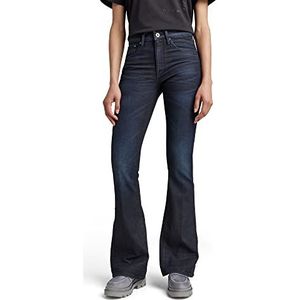 G-STAR RAW Dames 3301 Flare Jeans, Blauw (Worn in Naval Blue Cobler D21290-b767-d351), 32W x 30L