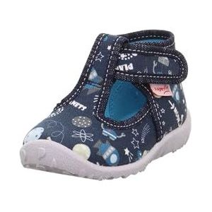 Superfit jongens spotty pantoffels, donkerblauw meerkleurig 8020, 18 EU Weit