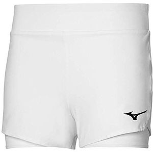 Mizuno Flex Shorts voor dames, wit, XS