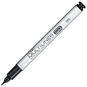 Copic Multiliner SP black Brush, aluminium fineliner met penseelpunt, zwart, watervaste pigmentinkt voor schetsen, tekeningen en illustraties