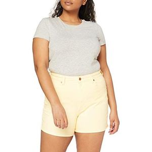 Wrangler Mom Denim Shorts Dames, Gele steen, 27W