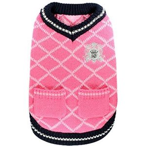 Hip Doggie Royal Crest Sweater Vest, M, roze