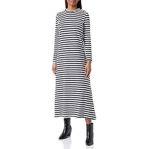 Trendyol Rechte maxi-jurk met lange mouwen voor dames, casual, normale hijab-jurk, wit, S