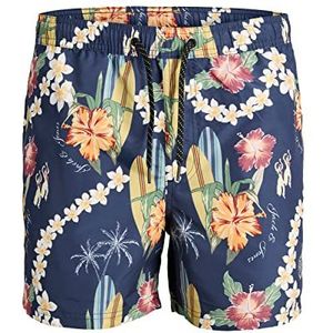 JACK & JONES PLUS JPSTFIJI JJSWIM Animal LY SN PS Zwemshorts, Navy Blazer, 48, navy blazer
