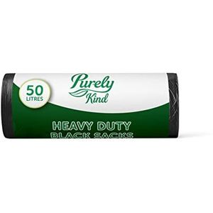 Blake and White Purely Kind robuuste zwarte zakken, 50 liter, 30 stuks