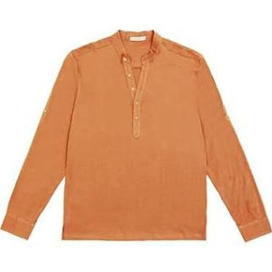 GIANNI LUPO Heren T-Shirt Serafin hals Lange Mouw GL1055F-S24, Oranje., S
