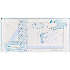 Beddengoedset voor de winter, 3-delig, van Coralina-stof (hoeslaken, laken en kussensloop) (Bear Sleeping BCO Blauw)
