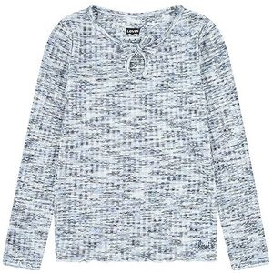 Levi's Lvg Space Dye Ls gebreide top 3ej164 T-shirt voor meisjes, Kroon Blauw, 6 jaar