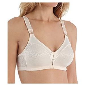 Bali Draadloze kanten beha, met dubbele ondersteuning, voor dames, met bandjes die op hun plaats blijven, volledige dekking, Porselein, 80E