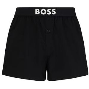 BOSS Mannen Woven Boxer STMT Vest, Zwart, XL, zwart, XL