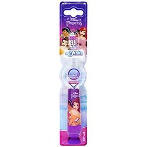 Mr.White Princess Kids knipperende tandenborstel op batterijen - met 2 minuten knipperende timer - geschikt voor kinderen vanaf 3 jaar - met zachte haren