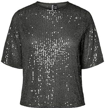 Pcjack Ss O-Neck Tee JRS Pwp, zwart, M