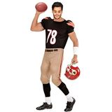 Widmann 44502 - volwassen kostuum American Football Player, gewatteerd bovendeel en broek, maat M