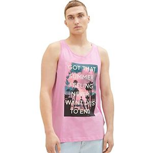 TOM TAILOR Denim Heren 1037204 tanktop, 31646-Soft Summer Pink, L, 31646 - Soft Summer Pink, L