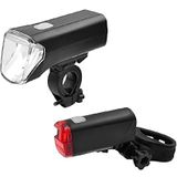 FISCHER Uniseks led-verlichtingsset, 60/30/15 lux, zwart, eenheidsmaat