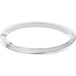 Calvin Klein Dames TWISTED RING Collectie Bangle Armband Roestvrij staal - 35000312, Eén maat, Roestvrij staal, Geen edelsteen