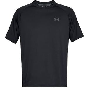 Under Armour Tech 2.0 Ademend sportshirt met korte mouwen korte mouwen sneldrogend losvallend trainingsshirt heren zwart (zwart/grafiet) XL