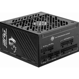 MSI MPG A1000GS PCIE5 voeding, 1000 W, 80 Plus Gold, ATX 3.1, PCIe 5.1 GPU-ondersteuning, dual-native 12V-2x6, kabel met tweekleurige 12V-2x6 aansluitingen, ATX-voeding, modulaire kabel