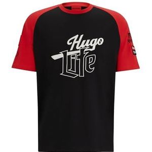 HUGO Dilife T-shirt voor heren, zwart 1, XS