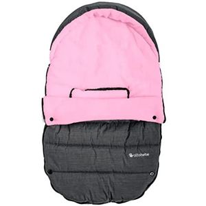 Altabebe AL2004P-78 wintervoetenzak voor babyzitje en autostoel, donkergrijs/roze