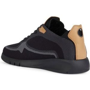 Geox U Aerantis A Sneakers voor heren, zwart/antraciet, 39 EU, Black Anthracite, 39 EU