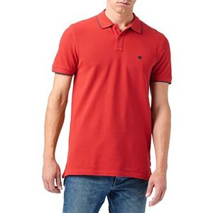 Wrangler Heren Polo Shirt, RED, Medium
