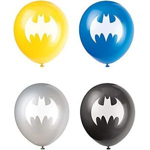 Unique 77525 Latex Ballonnen-12 | Verschillende | Batman | 8 Stuks