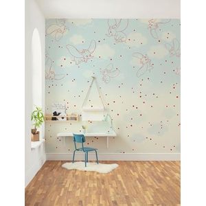 Komar Vlies fotobehang - Disney Dumbo Clouds - Grootte 250 x 250 cm - behang, kinderkamer, kinderbehang