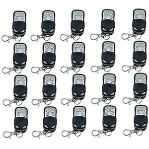 20 afstandsbedieningen voor poort en garage met vaste code 433,92 MHz met 4 knoppen